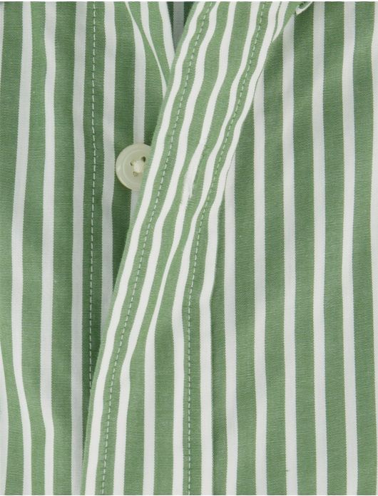 Gant overhemd groen gestreept borstzak wijde fit