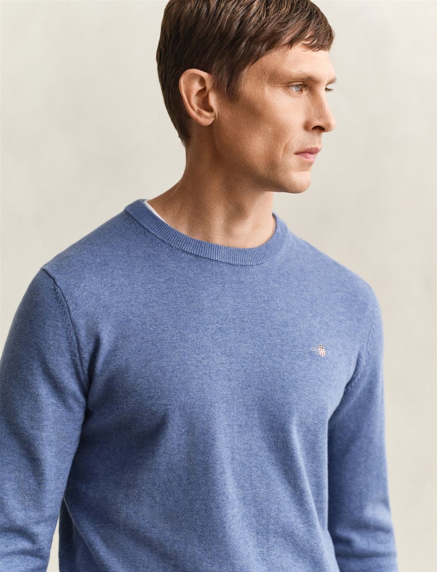 Gant trui blauw ronde hals