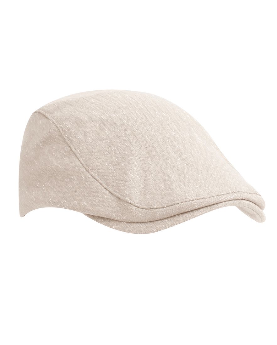 Tresanti heren pet in creme met subtiel dessin