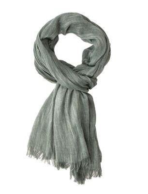 Tresanti Tresanti sjaal in olijfgroen met franjes