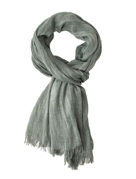 Tresanti sjaal in olijfgroen met franjes