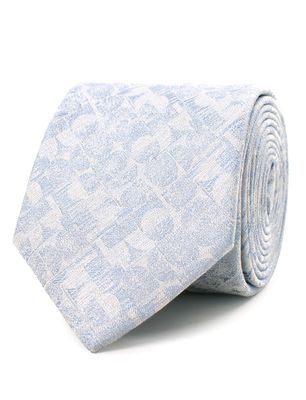 Tresanti Lichtblauwe zijden stropdas Tresanti structuur
