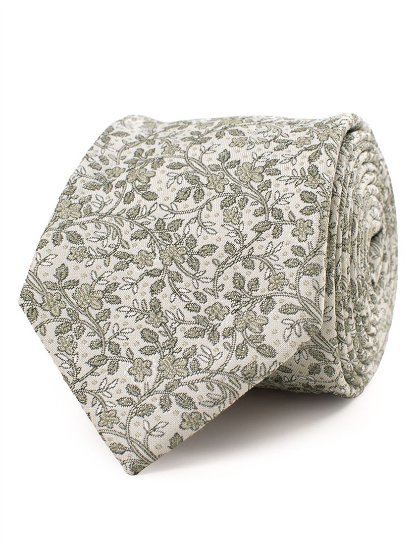 Tresanti stropdas van zijde met verfijnd bloemmotief