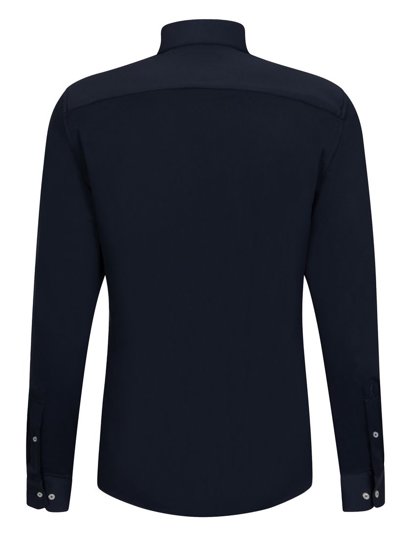 Zakelijk overhemd Cavallaro Napoli donkerblauw slim fit
