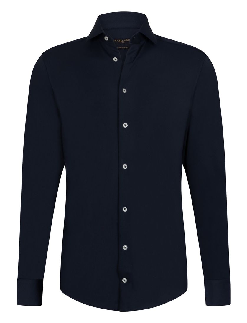 Overhemd Ratiero mouwlengte 7 Cavallaro Napoli donkerblauw