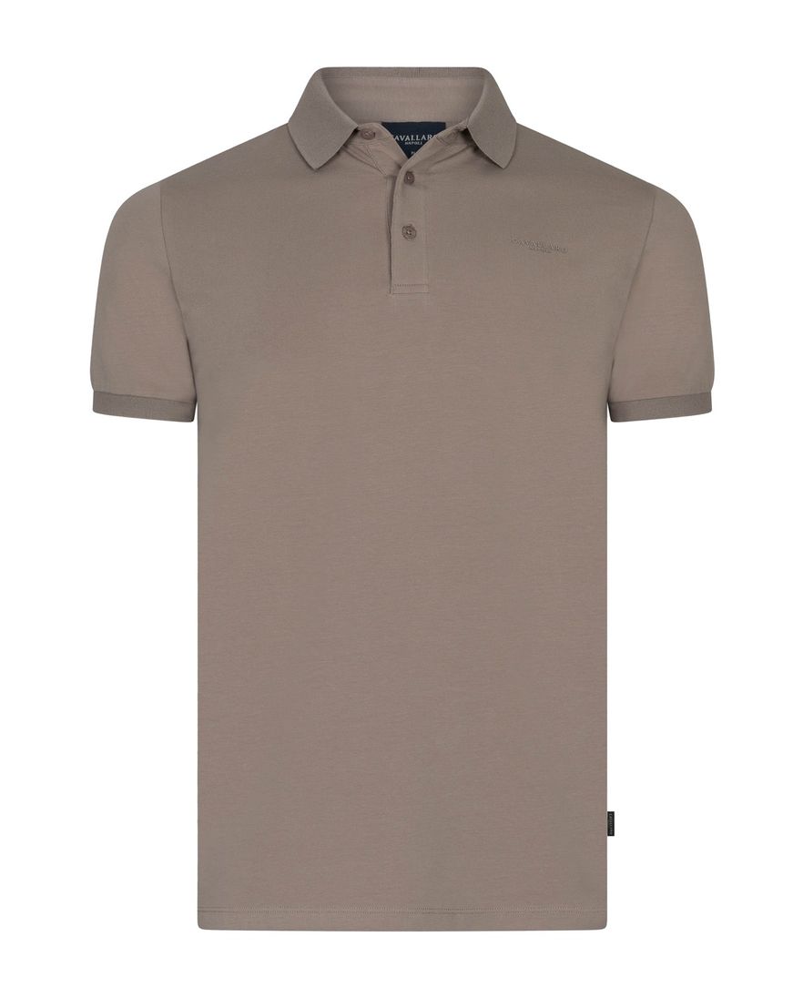 Cavallaro Napoli poloshirt korte mouw bruin