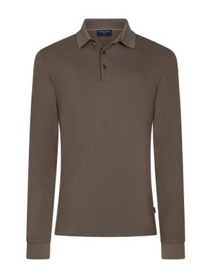 Cavallaro Beige zijden stropdas Profuomo met blauw paisley motief