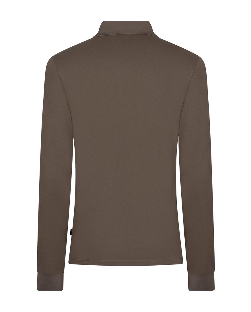 Cavallaro Napoli polo lange mouw bruin