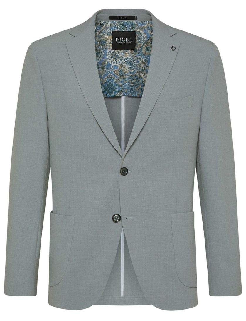 Colbert Digel Edward grijs geprinte binnen voering normale fit