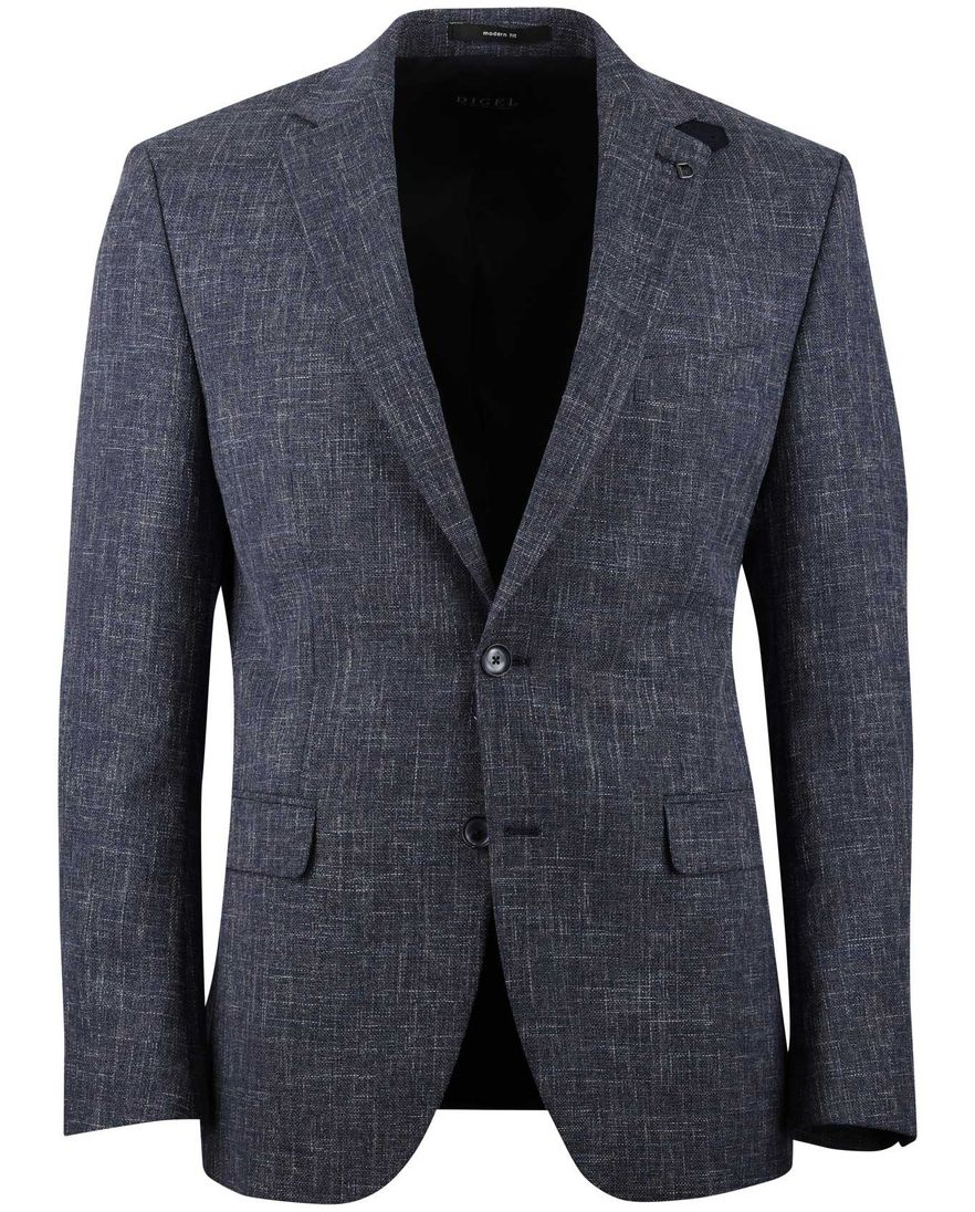 Blauwe colbert Digel ezzo-g gemeleerd modern fit