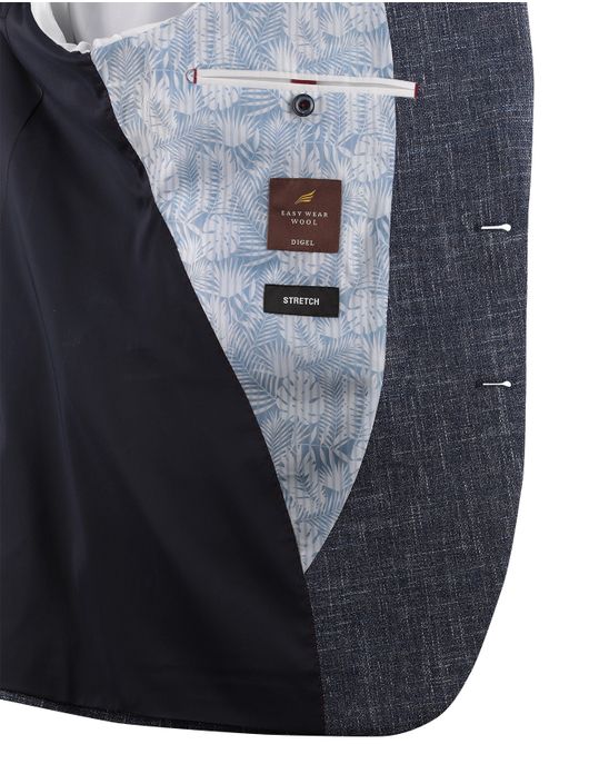 Digel ezzo-g stretch modern fit colbert blauw gemeleerd