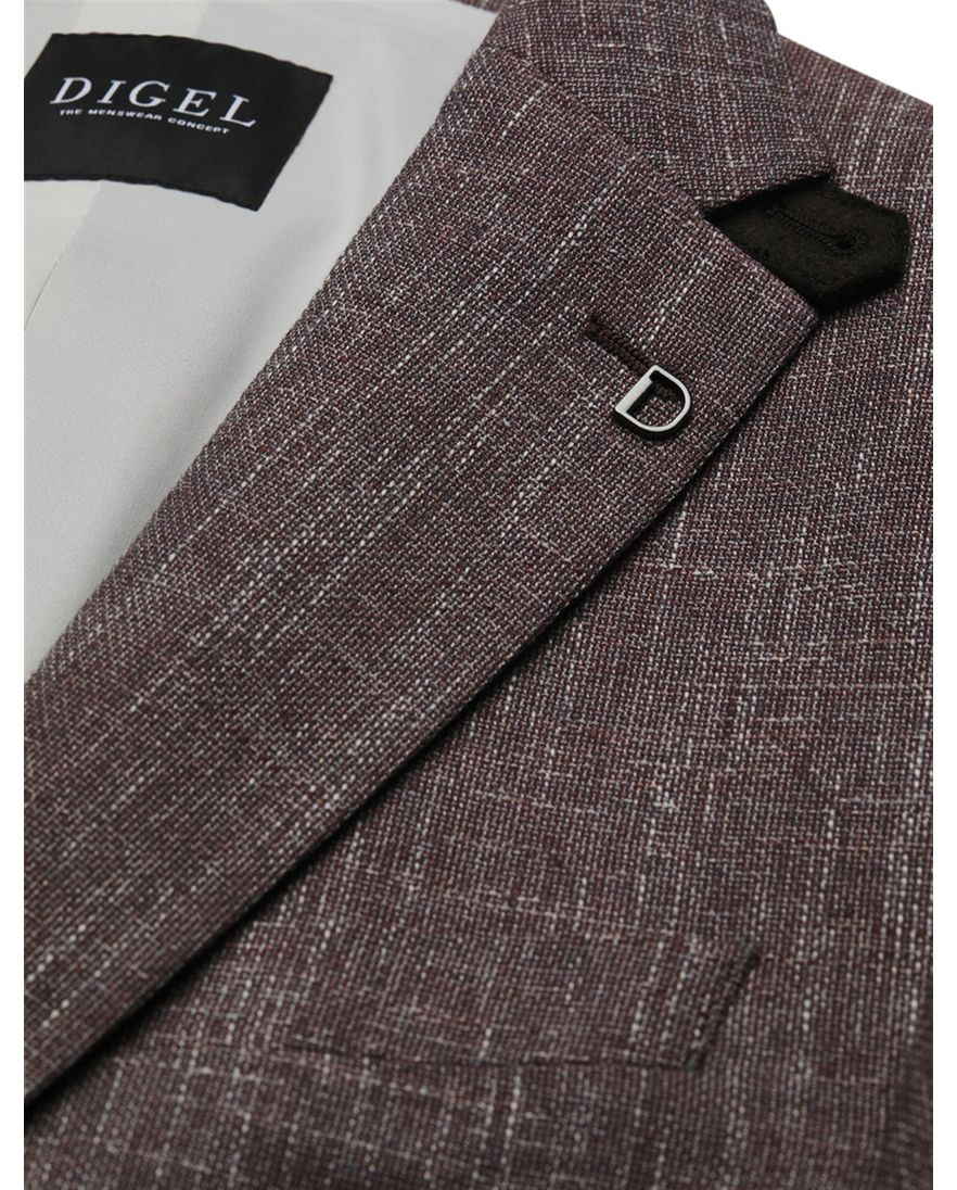 Lichtblauwe zijden das Profuomo met fijn geometrisch patroon