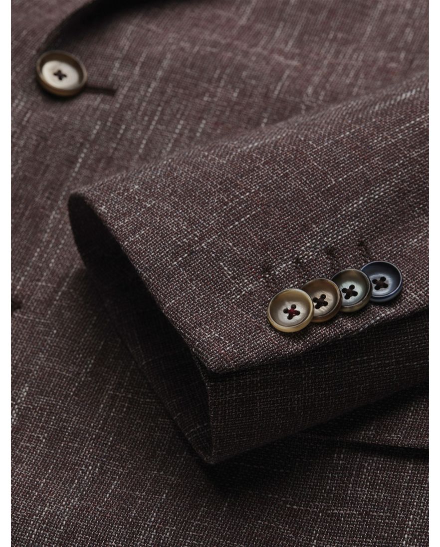 Lichtblauwe zijden das Profuomo met fijn geometrisch patroon