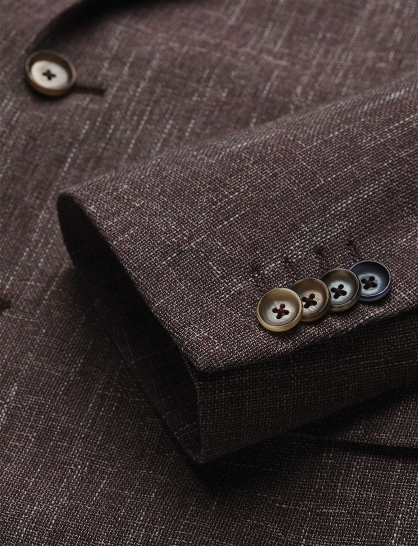 Profuomo das van zijde in pastelblauw met zandkleurige accenten