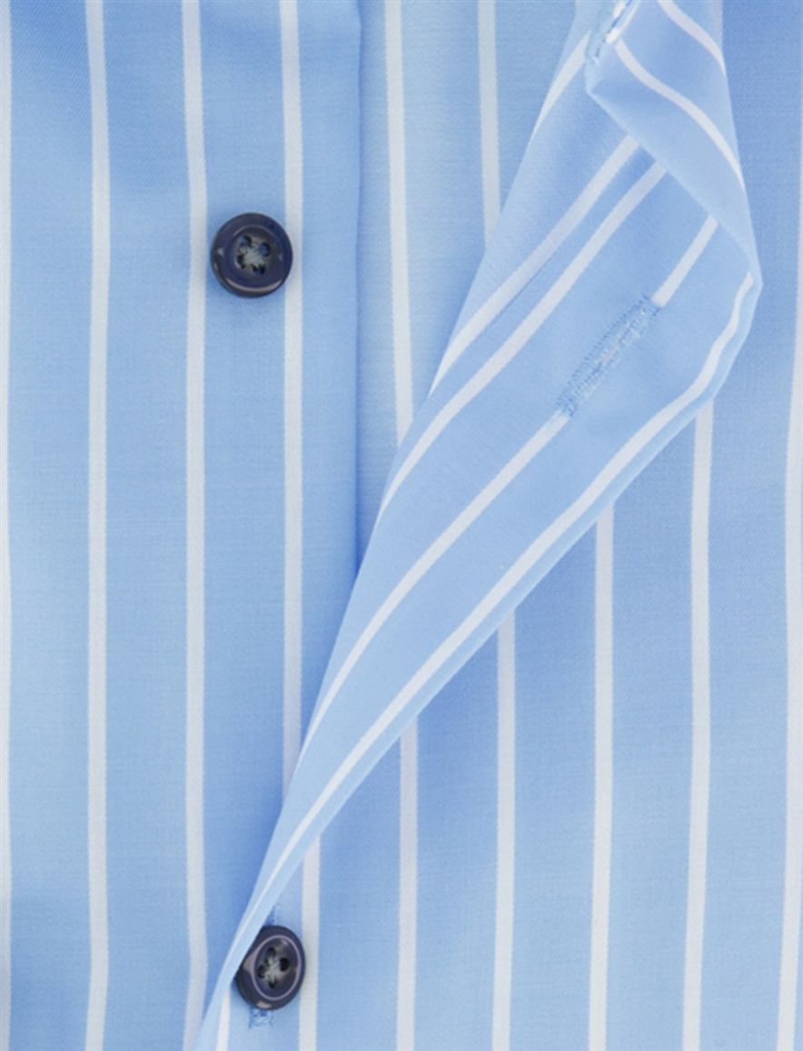 Olymp Luxor Modern Fit business overhemd blauw gestreept