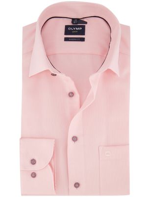 Olymp Profuomo stropdas van zijde in pastelblauw met zand bloemen