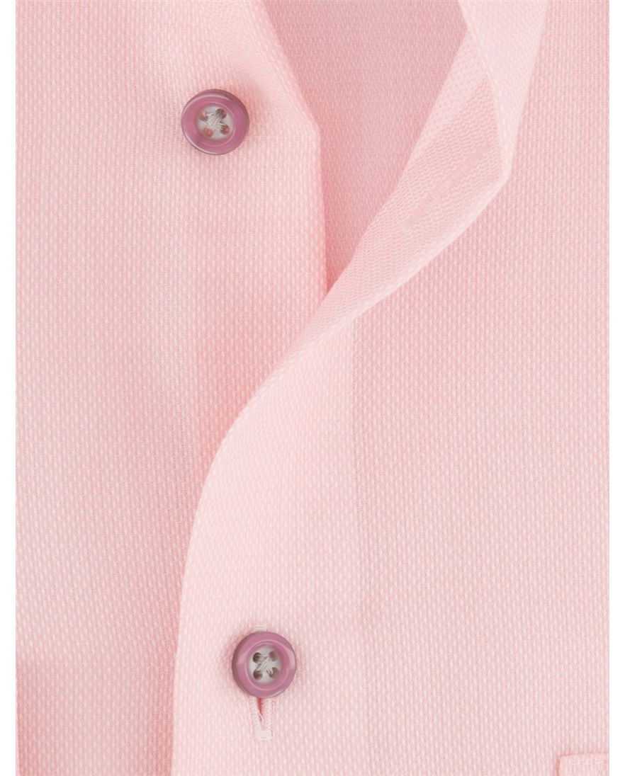 Roze overhemd Olymp strijkvrij borstzak normale fit