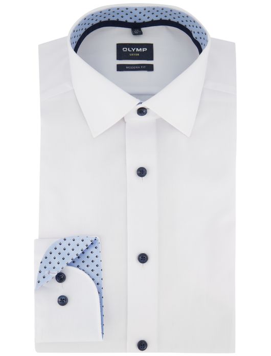 Olymp overhemd wit strijkvrij normale fit