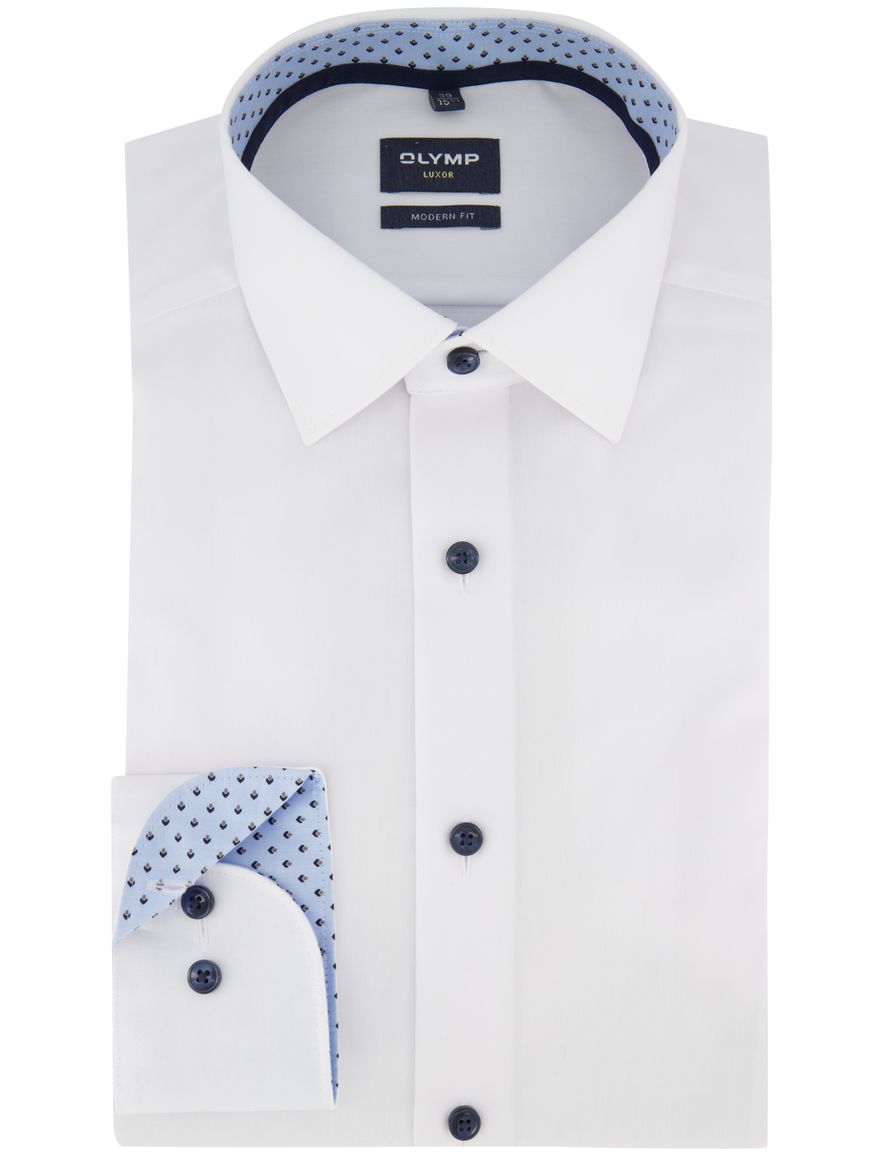 Zakelijk overhemd wit Olymp Luxor Modern Fit