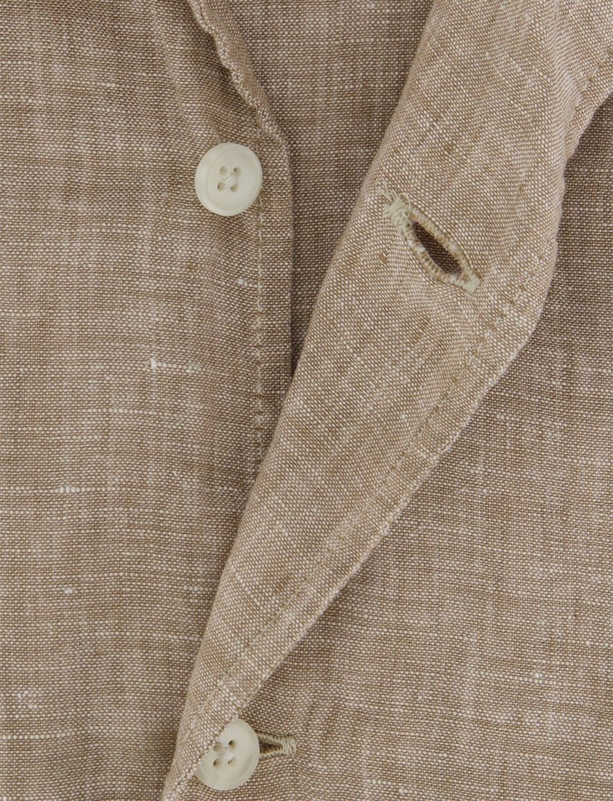 Olymp overhemd beige gemeleerd normale fit