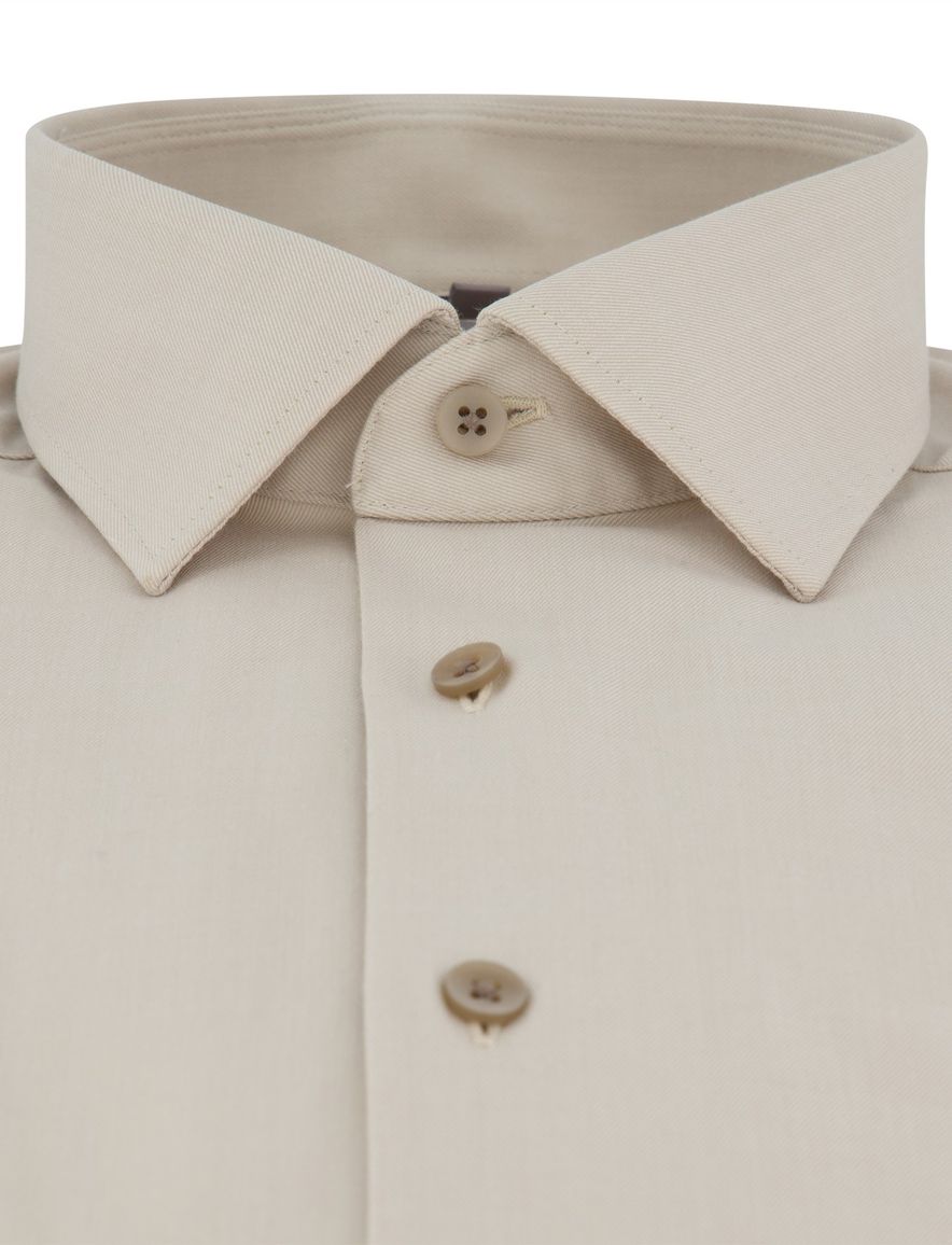 Beige overhemd Olymp Luxor Comfort fit semi-wide spread