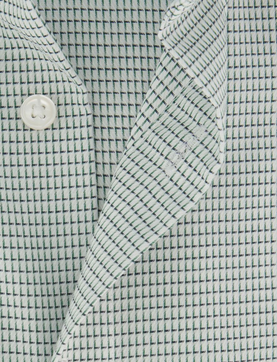 Olymp Luxor Comfort fit overhemd groen geprint