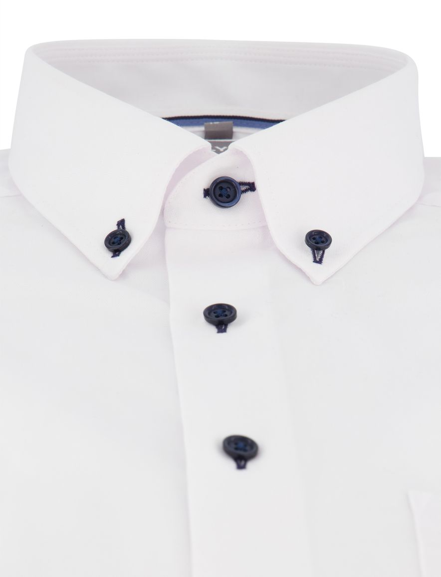 Overhemd met zwarte knopen Olymp comfort fit met borstzak