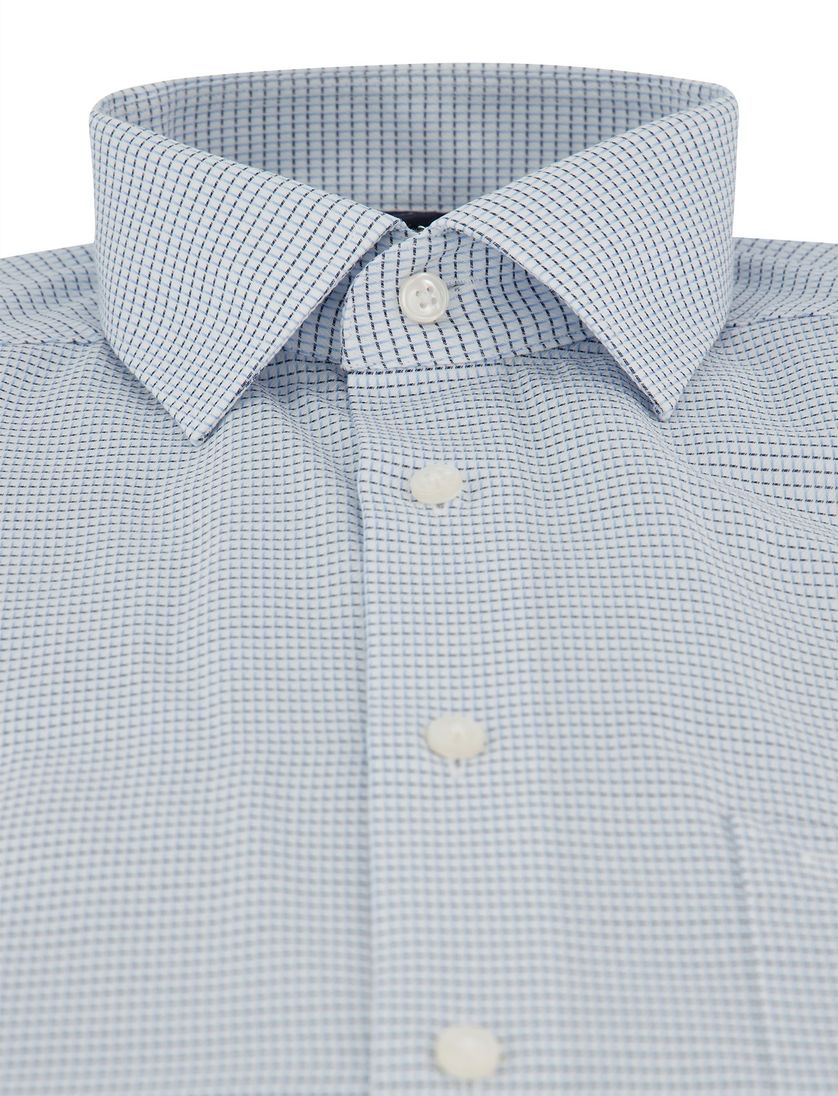 Overhemd Olymp normale fit lichtblauw borstzak printje