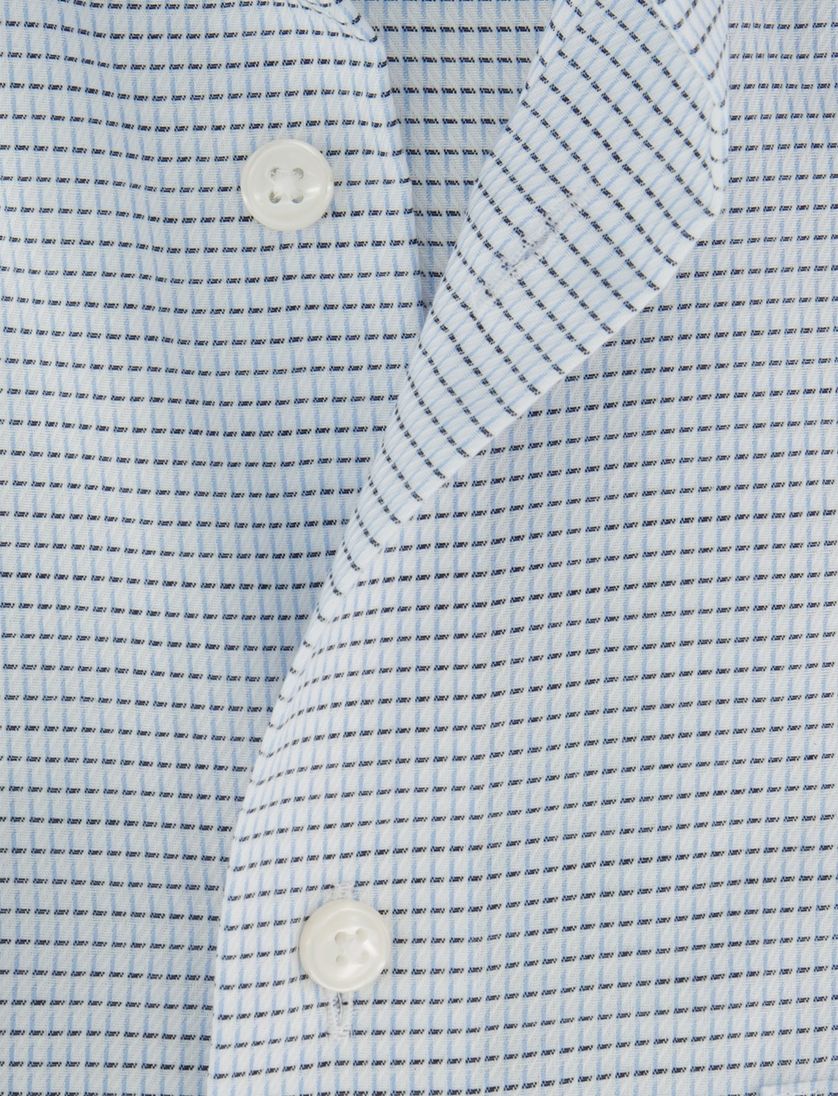 Overhemd Olymp normale fit lichtblauw borstzak printje