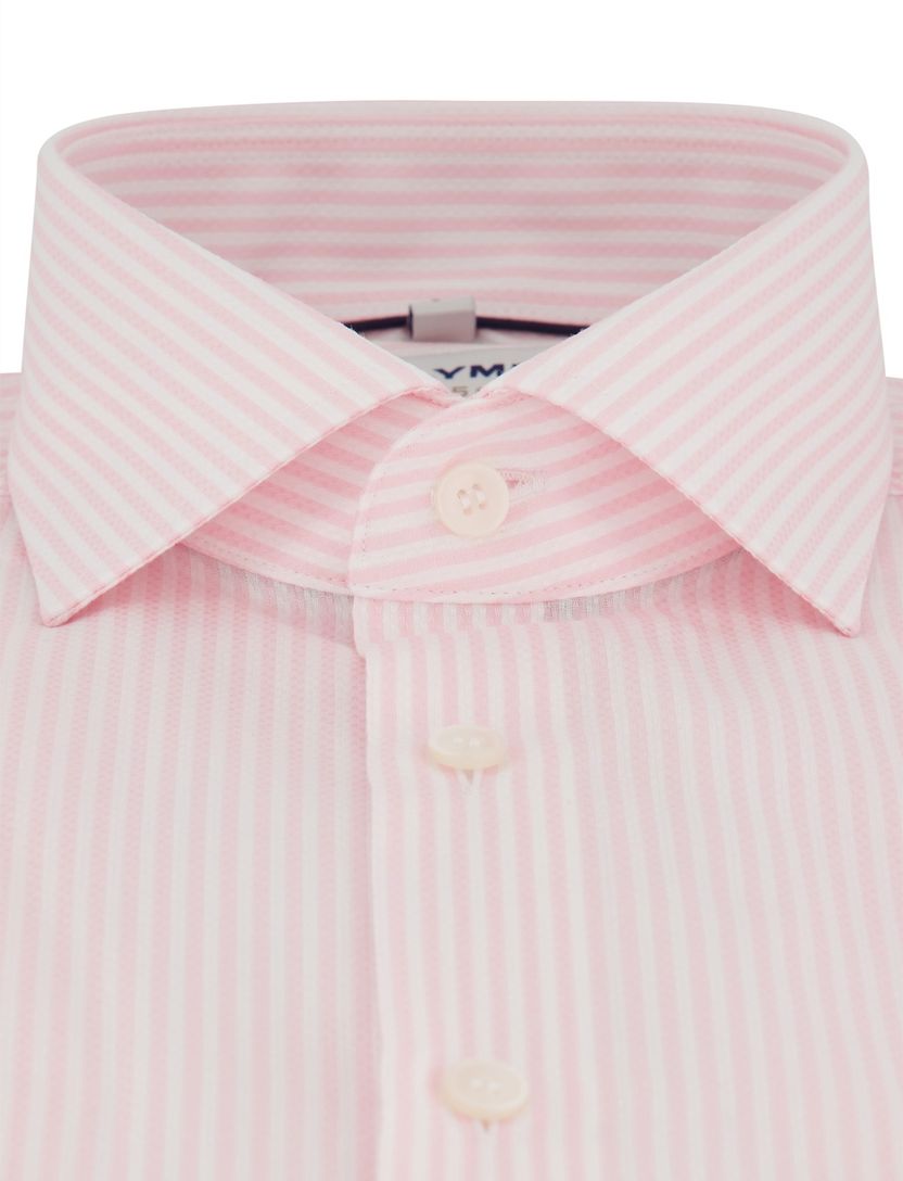 OLYMP Level 5 shirt roze witte streep body fit