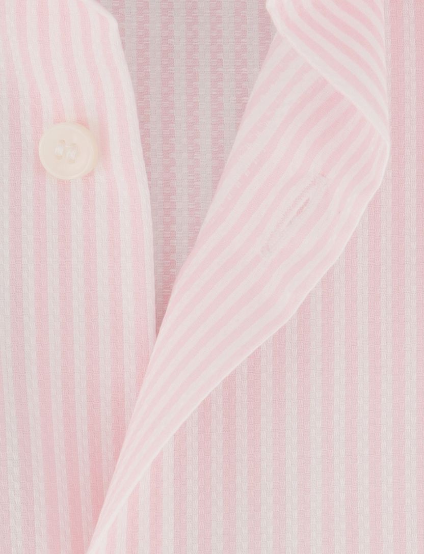 OLYMP Level 5 shirt roze witte streep body fit