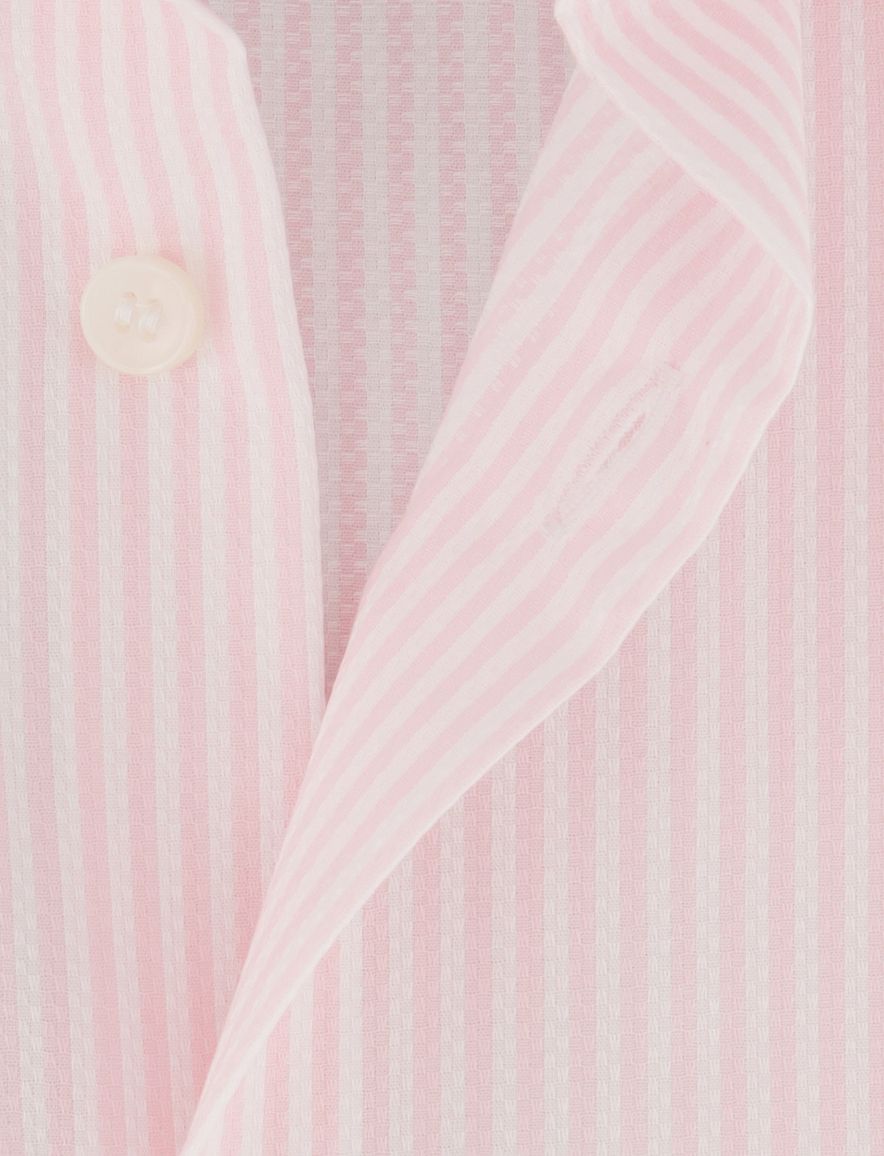 Roze wit gestreept overhemd OLYMP Level Five Body Fit