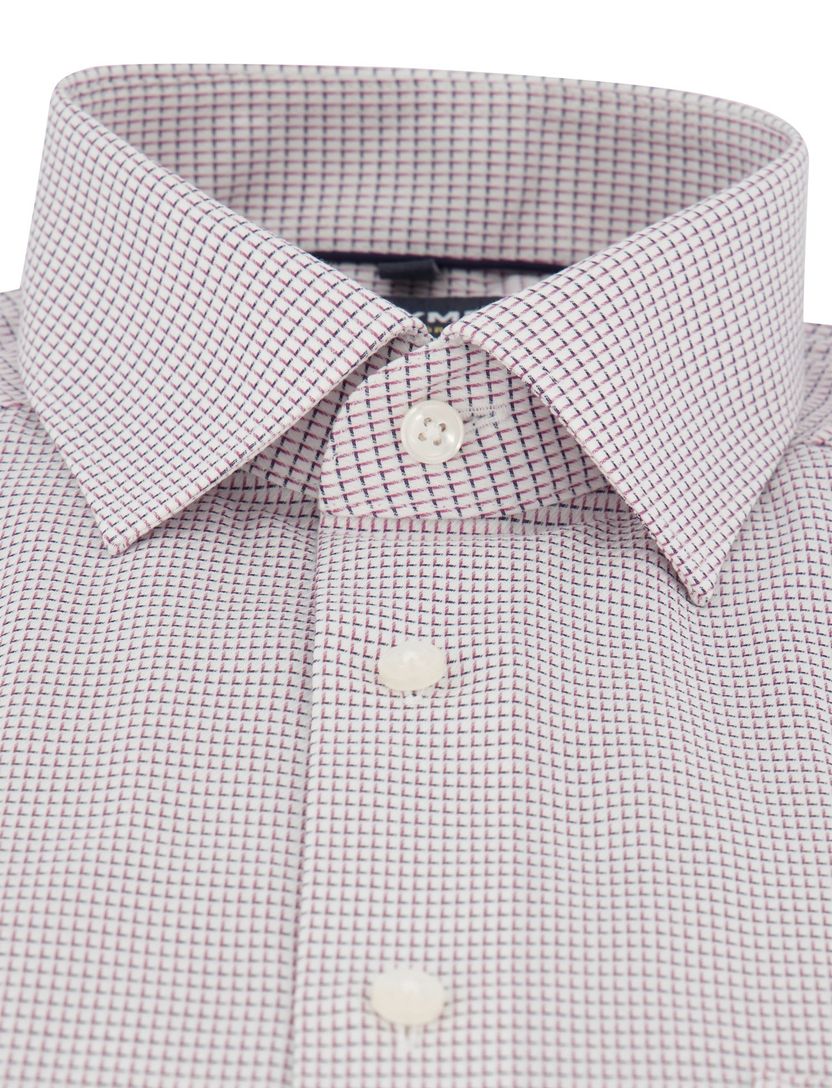 Modern fit Olymp overhemd rood semi-wide collar 100% katoen