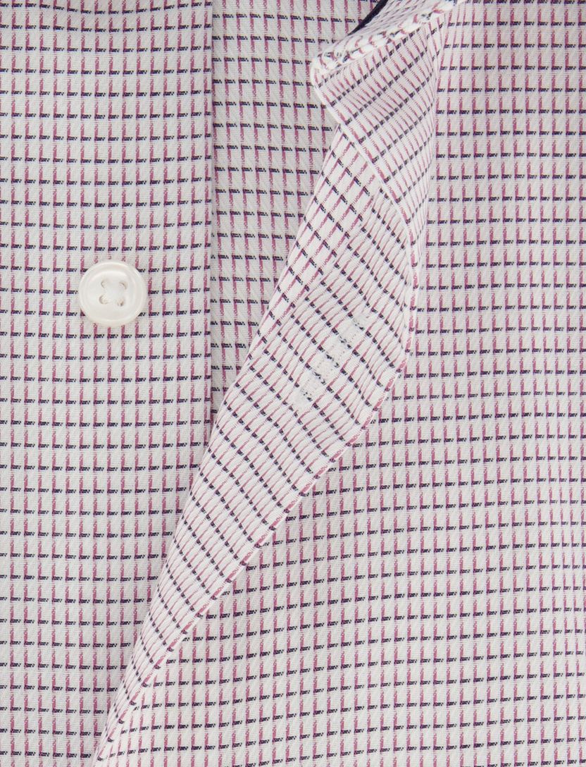 Modern fit Olymp overhemd rood semi-wide collar 100% katoen