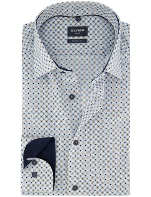 Olymp Overhemd Olymp Luxor Modern Fit blauw geprint