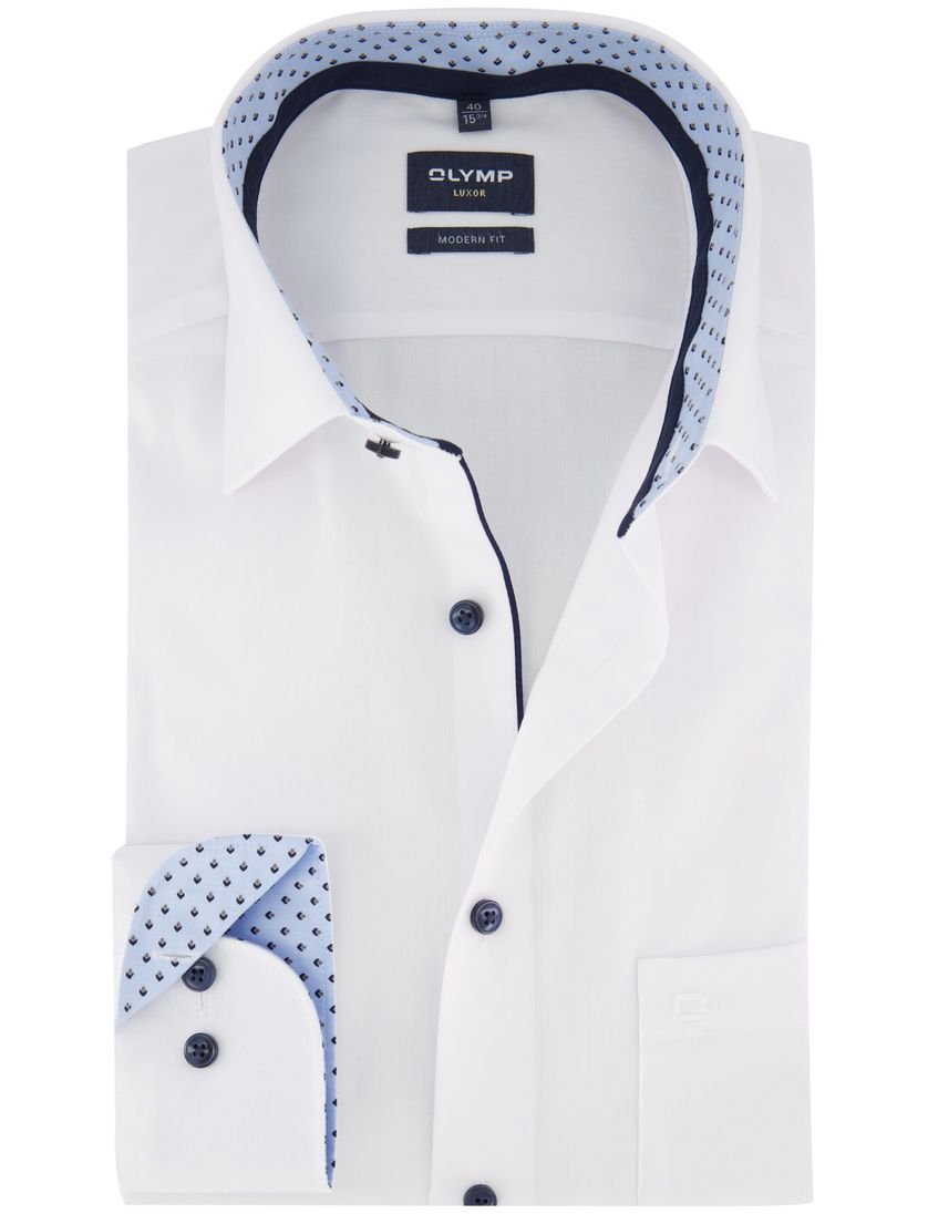 Overhemd Olymp luxor modern fit wit mouwlengte 7