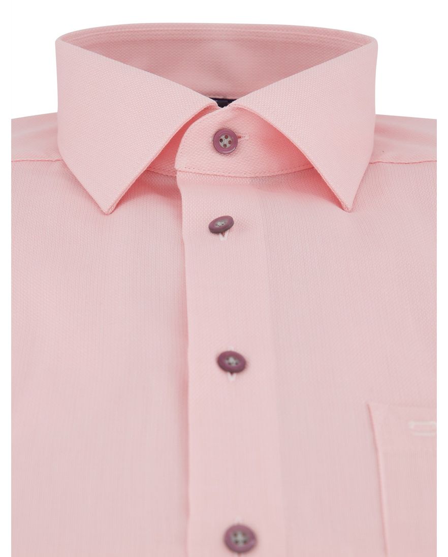 Olymp luxor modern fit overhemd roze mouwlengte 7