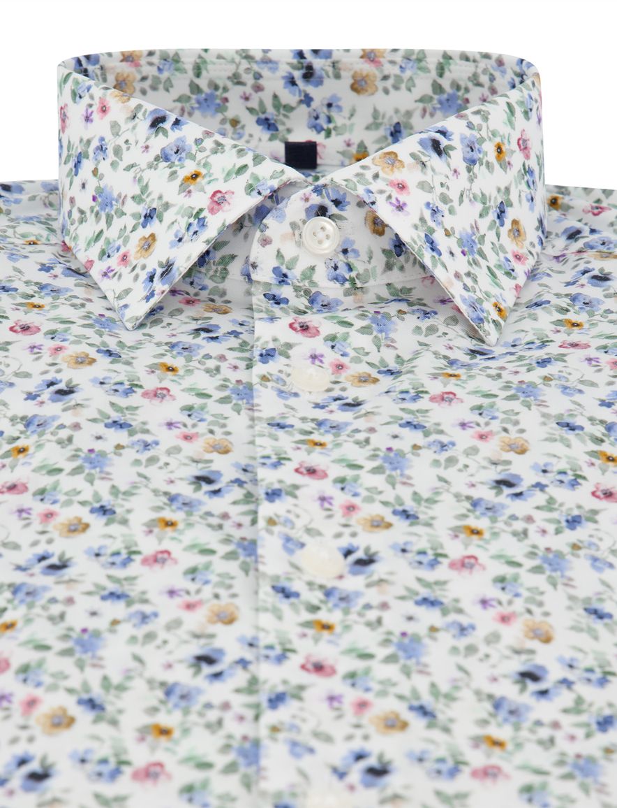 Olymp Luxor Modern Fit mouwlengte 7 overhemd geprint