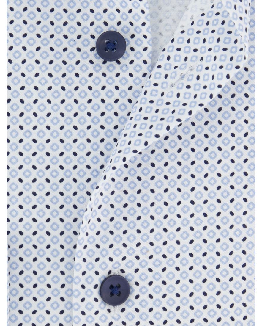 Luxor modern fit Olymp overhemd lichtblauw geprint