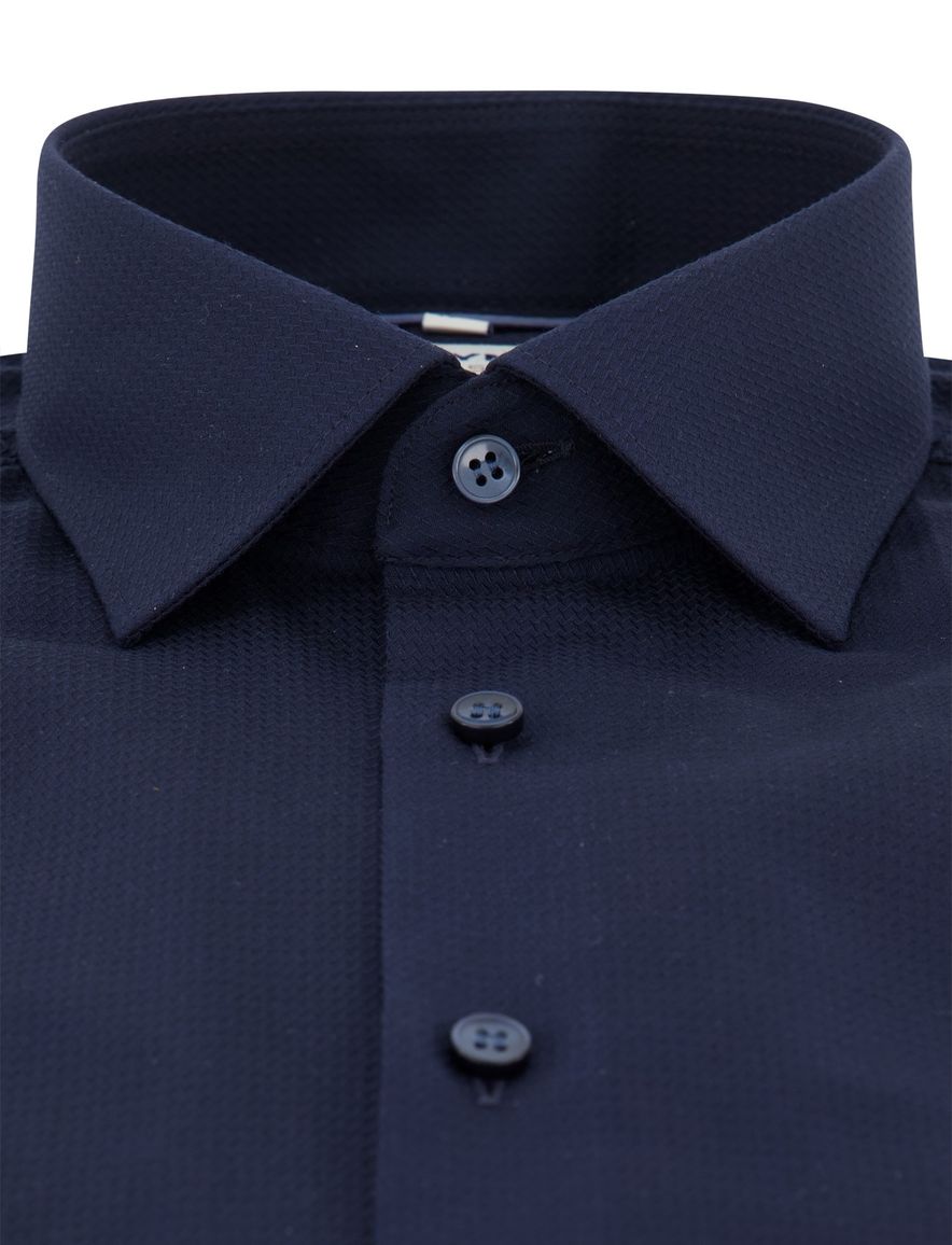 OLYMP Level Five overhemd navy slanke fit mouwlengte 7