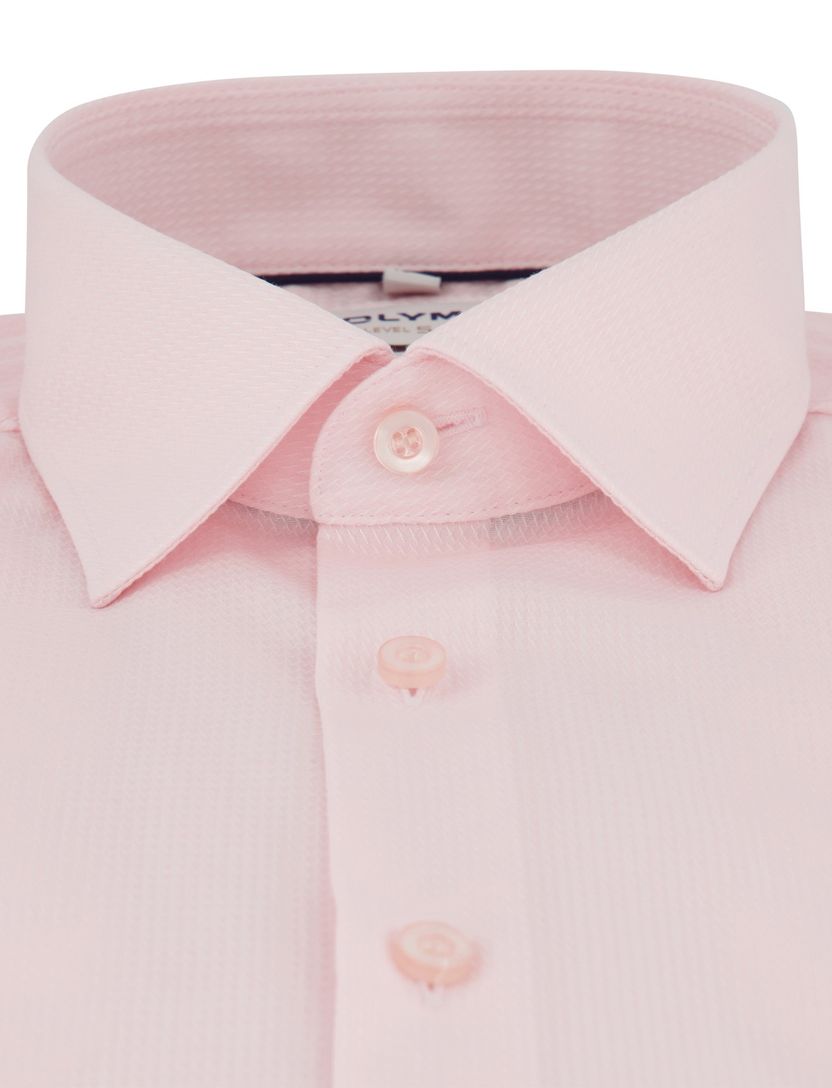 Overhemd OLYMP Body fit effen roze zakelijk