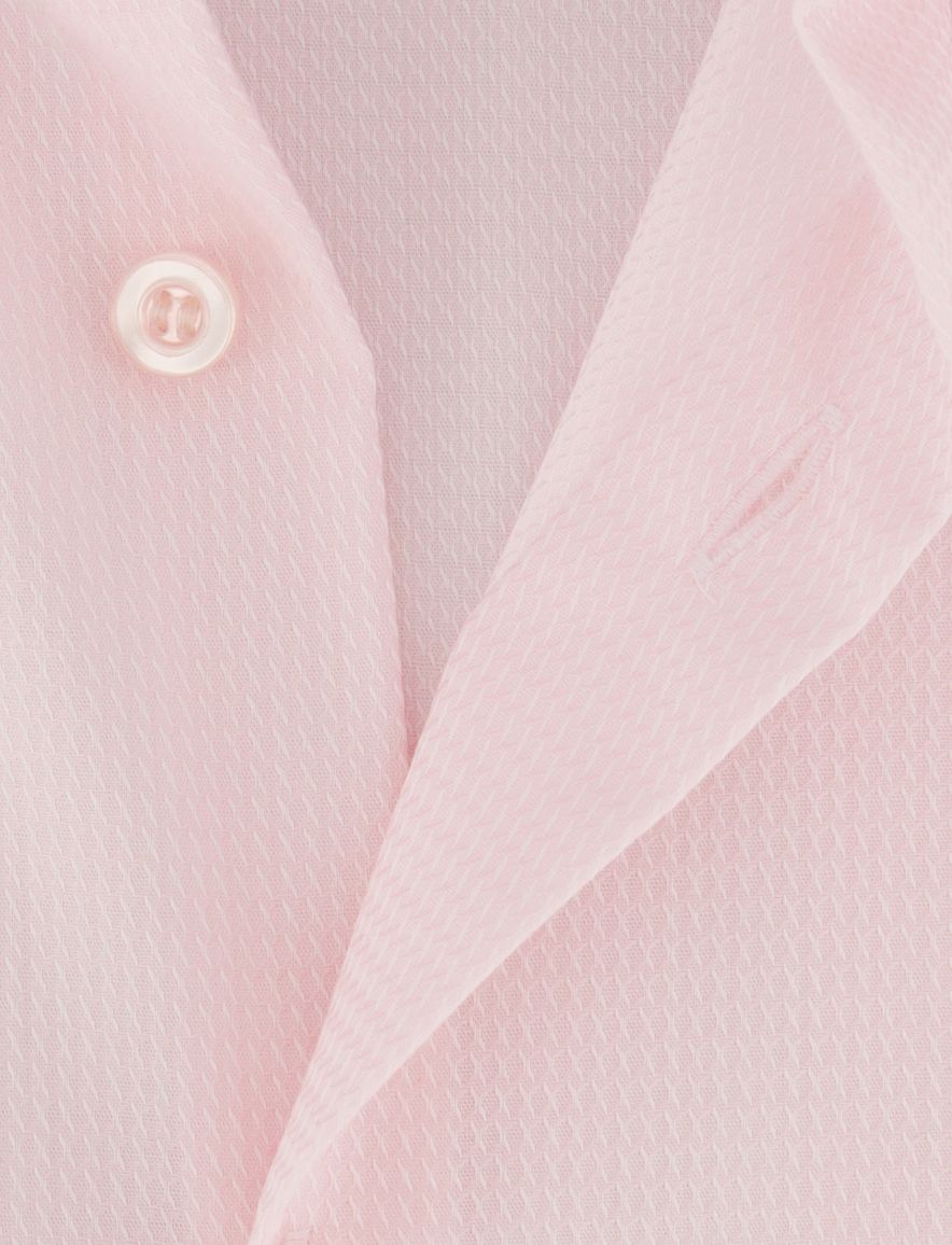 OLYMP Body fit overhemd roze mouwlengte 7