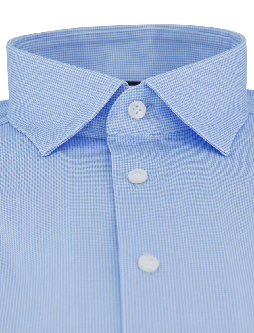 OLYMP Level Five body fit wit overhemd jersey geprint bloemen