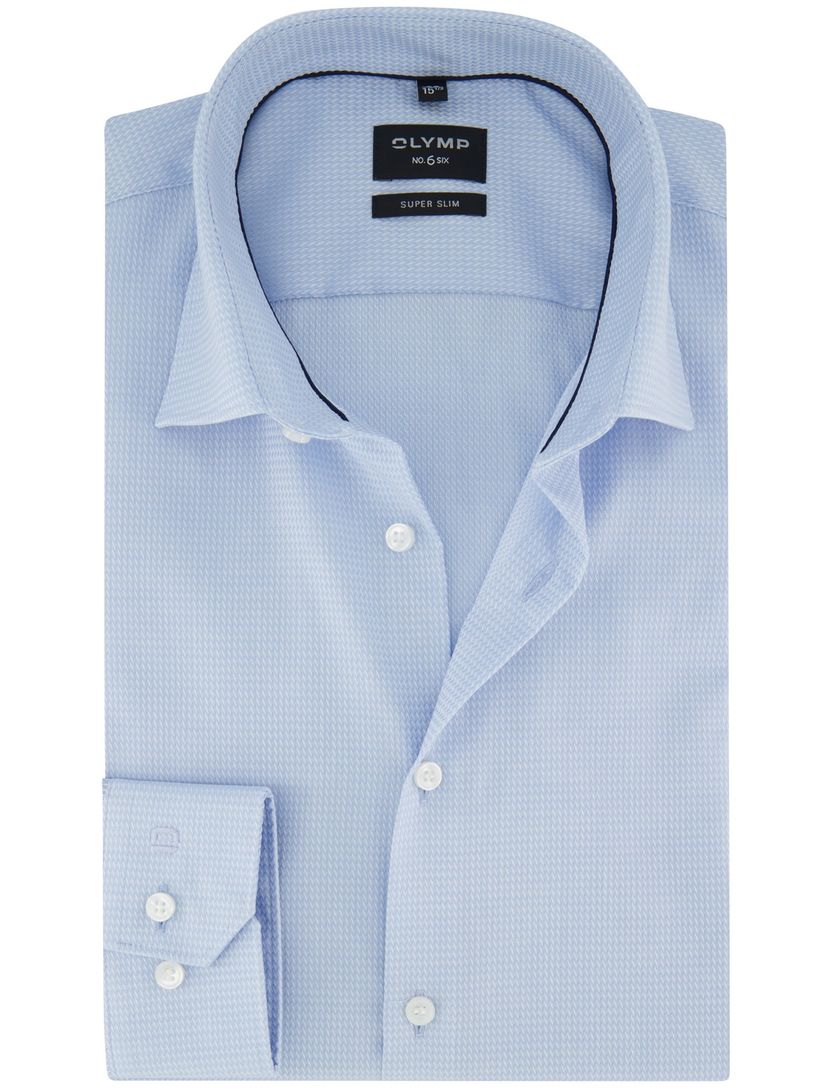 Overhemd super slim fit lichtblauw mouwlengte 7