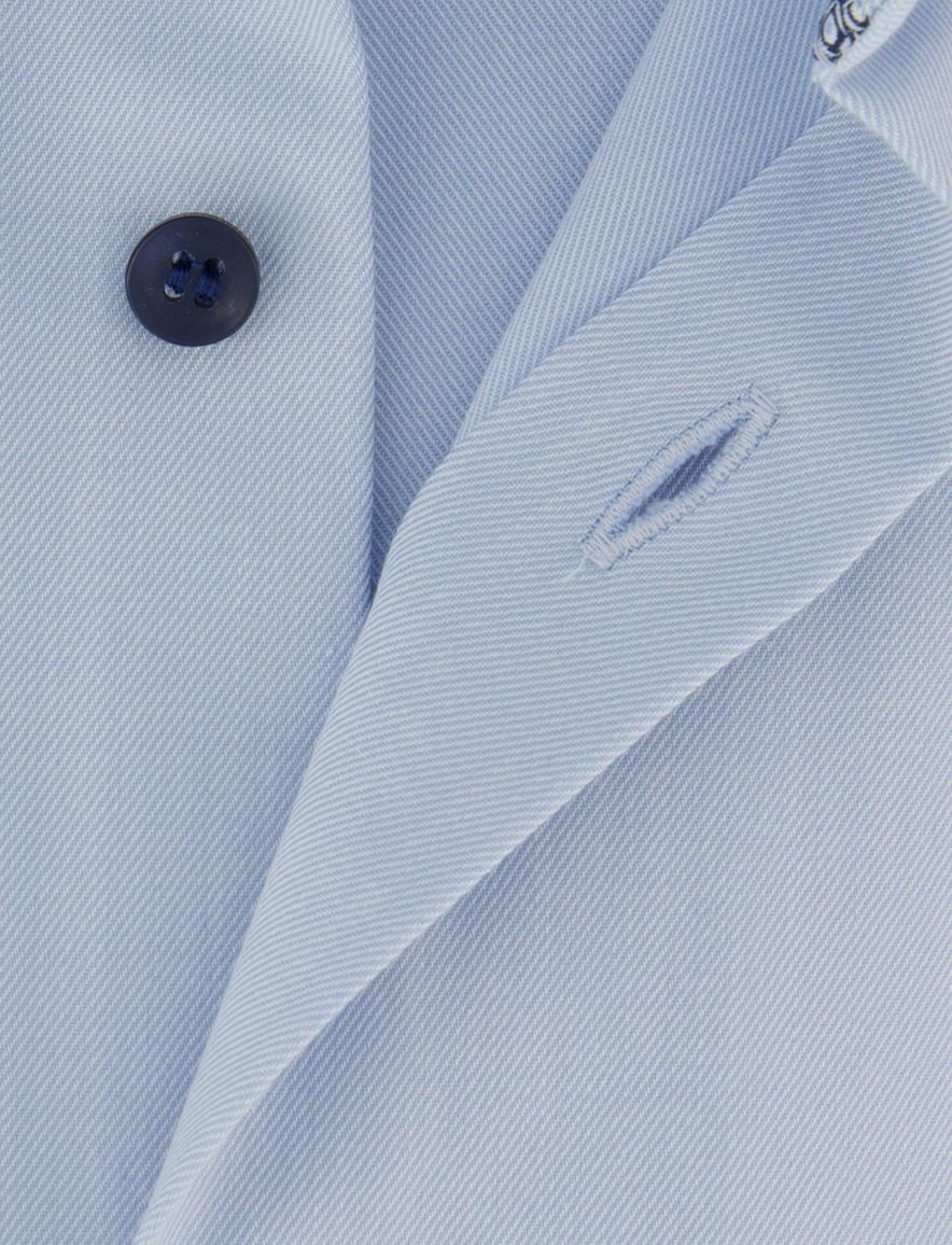 Mouwlengte 7 overhemd OLYMP super slim fit lichtblauw zakelijk