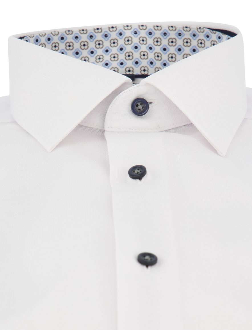 Wit overhemd Olymp Luxor Modern fit strijkvrij mouwlengte 7