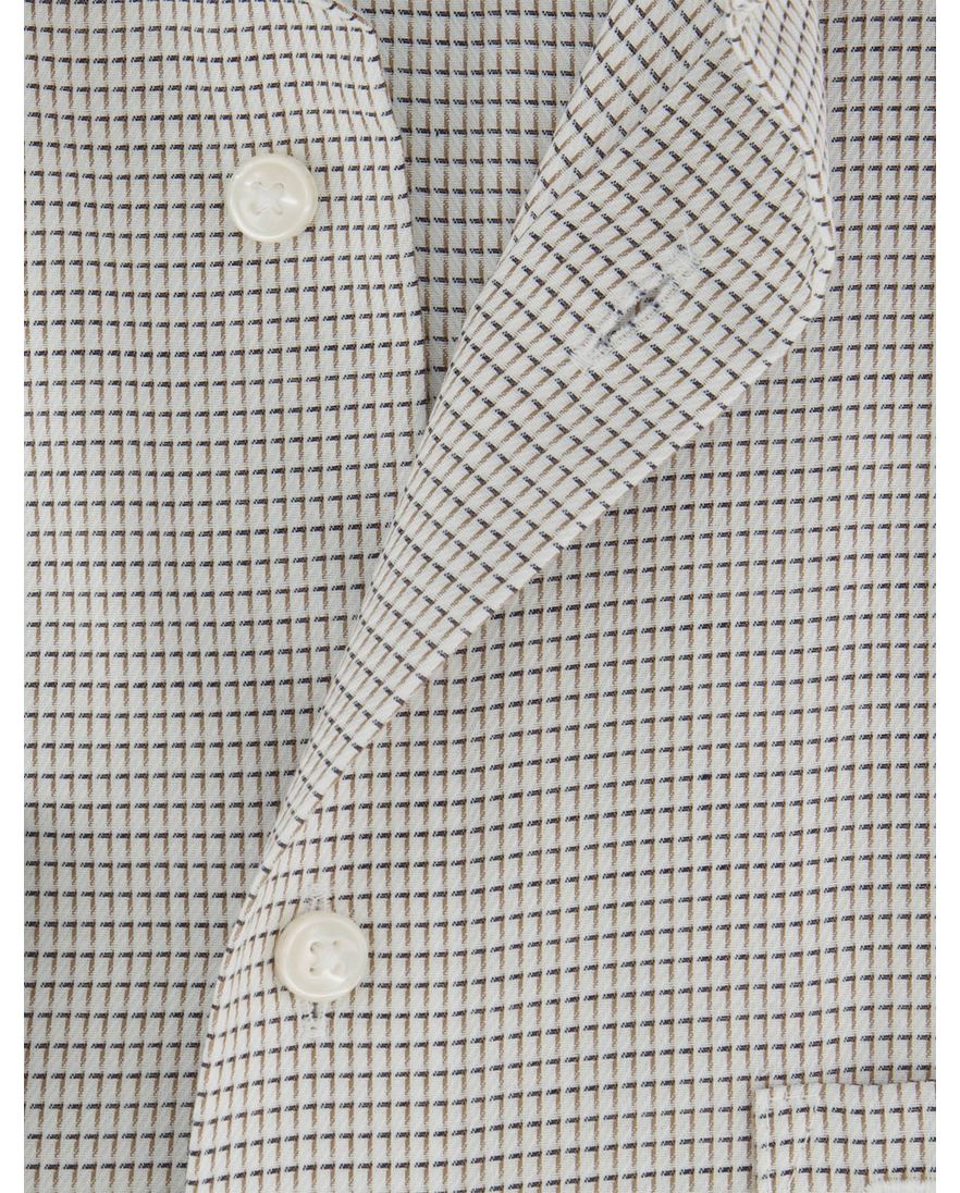 Olymp overhemd strijkvrij printje normale fit borstzak