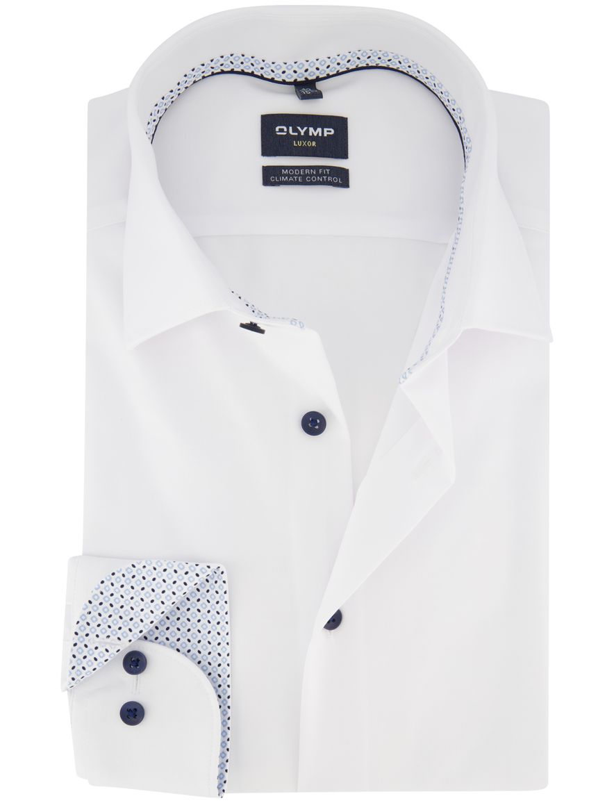 Olymp Modern Fit overhemd wit effen mouwlengte 7
