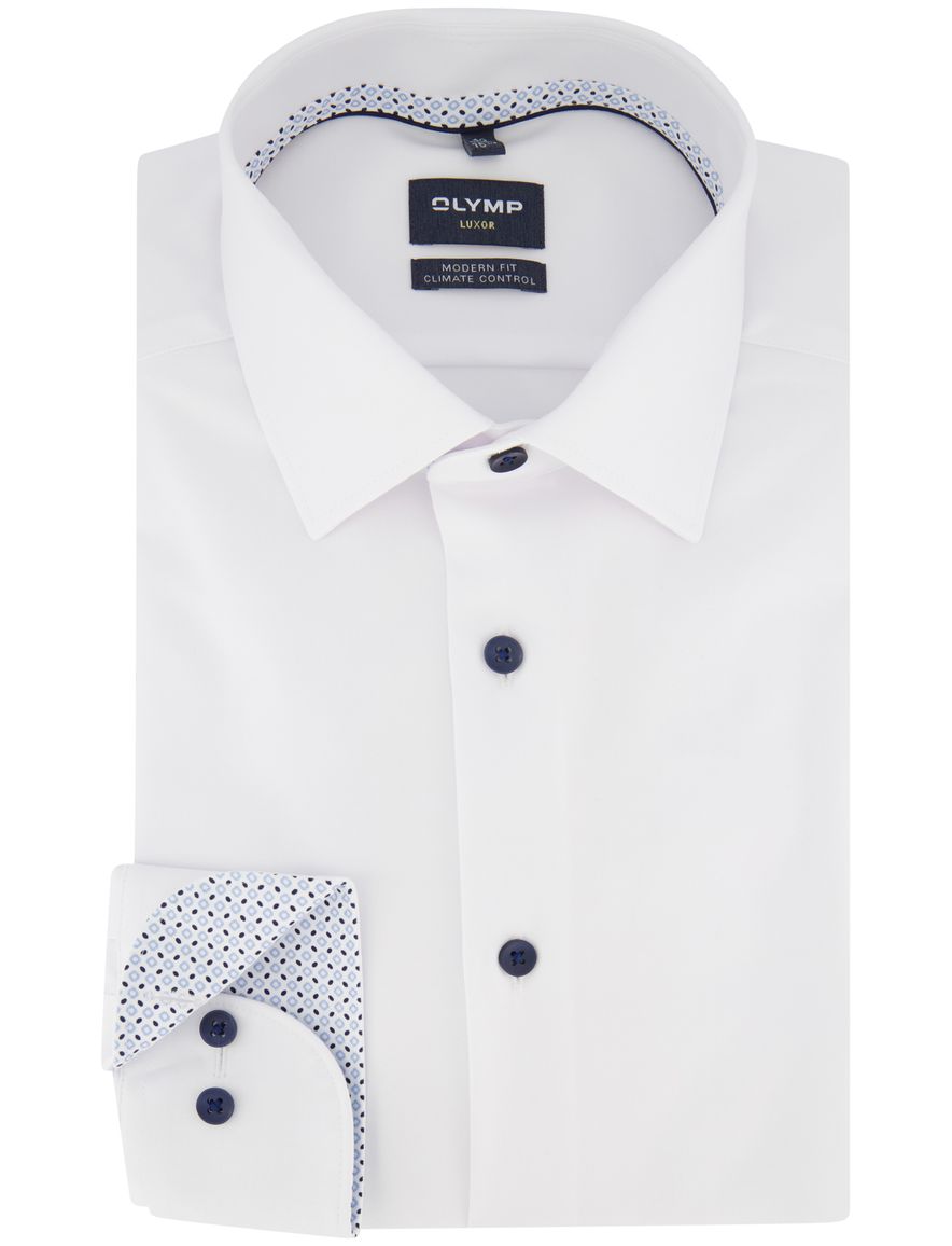 Olymp Modern Fit overhemd wit effen mouwlengte 7