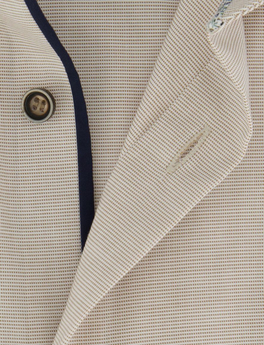 Beige overhemd OLYMP Level Five donkere knopen